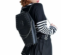 Mini Punk Lolita Japanische Harajuku Cosplay Schulter Sarg Tasche Kreuz Niet Handtasche Handytasche Umhängetasche