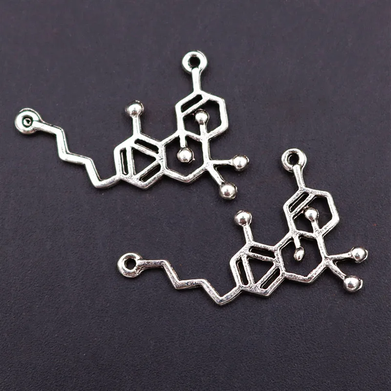

WKOUD 8pcs Antique Silver Ant Nest Pendant DNA Molecular Style Connector DIY Jewelry Accessories-Manual Materials 33*20mm A1937