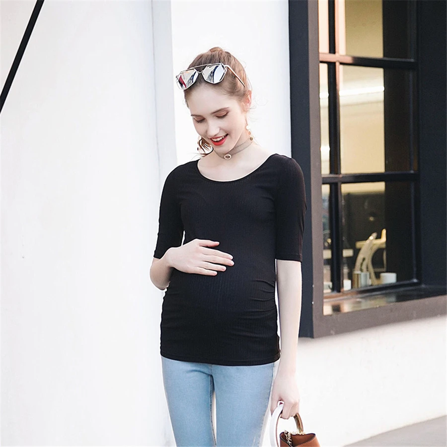 New Summer Maternity Clothes Pregnant Women Clothing Camiseta Embarazada Short Sleeve Maternity