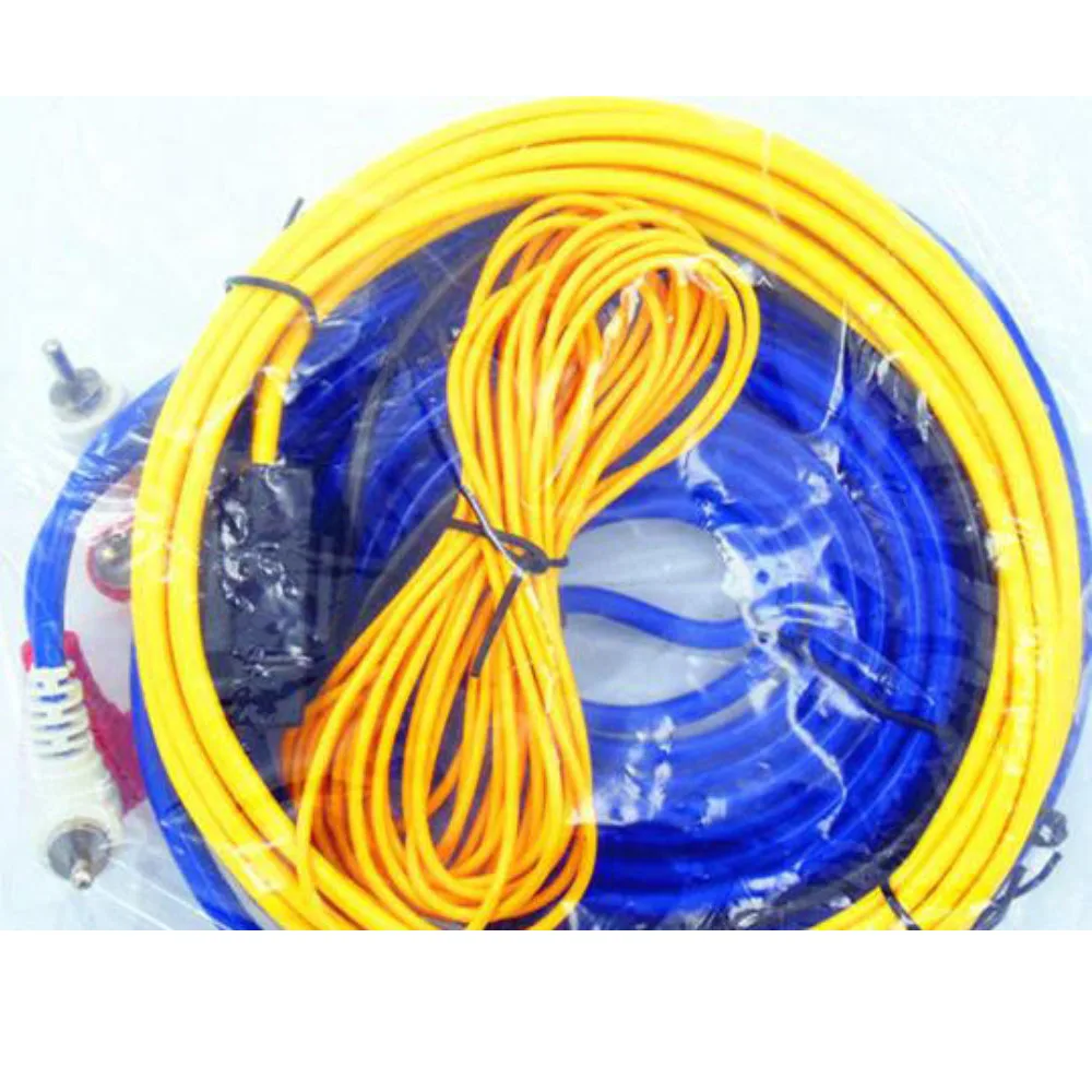60 Вт 4 м длина профессиональный спикер установке Провода кабели Kit Car Audio провода подключения усилителя сабвуфера