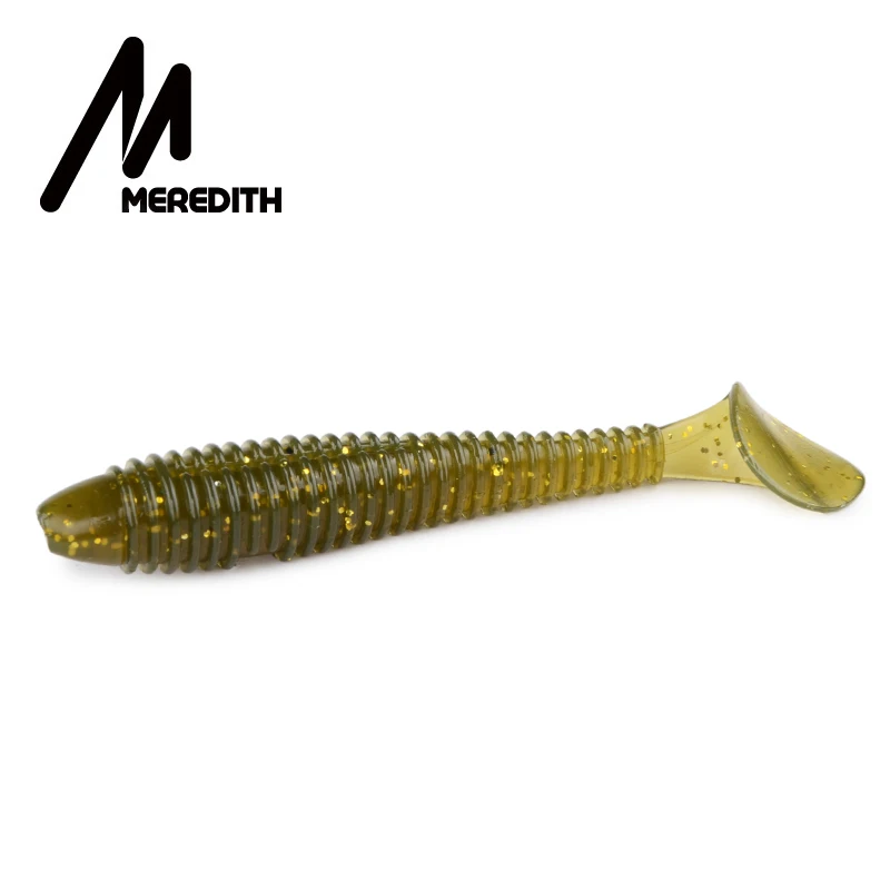 Рыболовные приманки MEREDITH, FAT Swing Impact Swimbait 85 мм/5,5 г, 10 шт./лот, мягкие приманки, мягкие приманки для рыбалки, приманки для окуня - Цвет: S