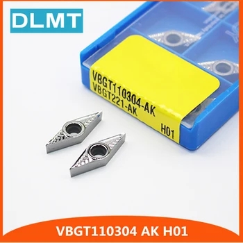 

10Pcs VBGT110304 AK H01 VBGT221 Aluminum cutter blade Insert Mill Tool Machining Center Cutting Tool wood turning tools AL+TIN