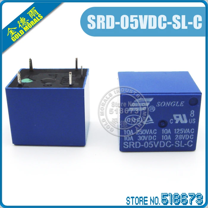 20 шт./лот SRD-05VDC-SL-C 5 В DC Мощность Реле pcb Тип Бесплатная доставка | Обустройство дома