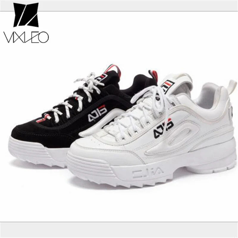 

Women's Chunky Sneakers Vulcanize Shoes Lady Casual White Shoes Women Sneaker Leisure Thick Soled Shoes Flats Zapatos De Mujer