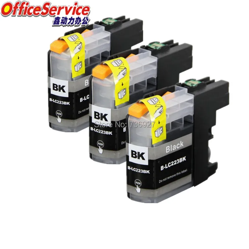 

3 Black LC223 Compatible Ink Cartridge For Brother DCP-J4120DW DCP-J562DW MFC-J4420DW J5625DW J5720DW J480DW J680DW printer