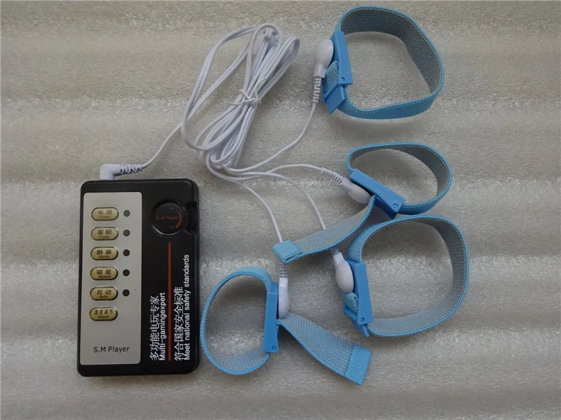 Male Electro Shock Penis Rings 4pcs Cockrings Electric Shocks Dick