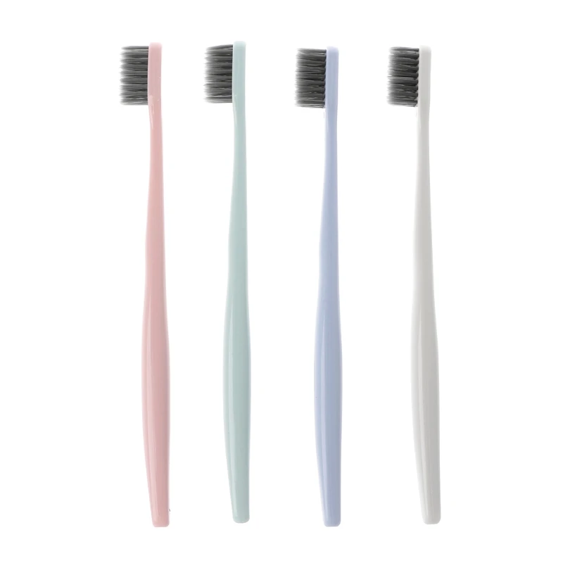 Escova de Carvão de Bambu Escova de Dente Nova Moda Set Ultra Macio Nano Higiene Bucal Azul Rosa Cuidados 4 Pçs - 7 de Dente Higiene Bucal Higiene Bucal Escova de Dente Azul Rosa cuidados
