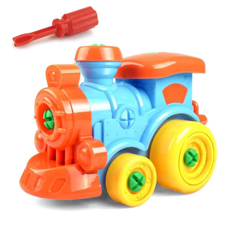 DIY Small Plane Car Blocks Puzzle Kids Educational Toy Early Learning Disassembly assembly of kart Train Helicopter |