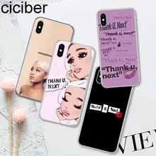 

ciciber Ariana Grande AG Thank U, Next Soft Phone Cases Cover For iPhone Cases 7 6 8 6s 5S Plus X XR XS MaxFundas Capa Sweetener