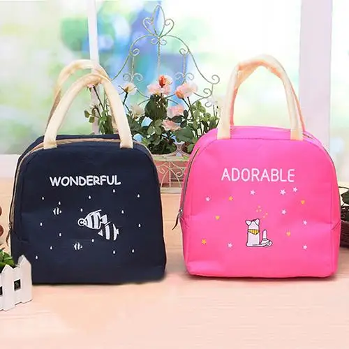 

Portable Cute Cartoon Thermal Insulated Lunch Bags Food Fruit Storage Case Pouch