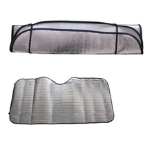 1Pc Foldable Universal Car Window Screen Front Visor Heat Cover Front Rear Block Windshield Sun Shade Reflective Sunshade reflective car windshield sun shield heat shade silver