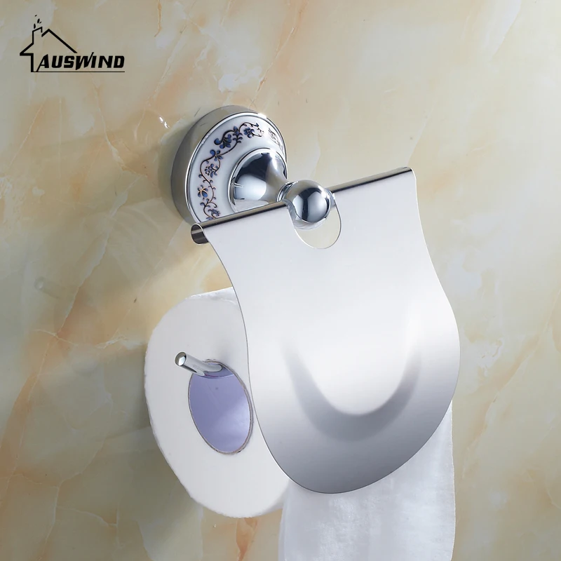 Juego de accesorios de baño de cerámica con acabado cromado, juego de accesorios de baño antiguos, Metal de aleación de Zinc y cerámica