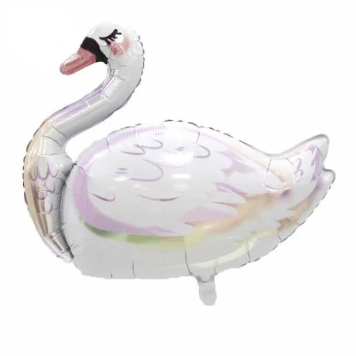 

1pcs Big white swan balloon happy Birthday Party Decorations kids toys baby shower girl animals air globos cumpleanos infantiles