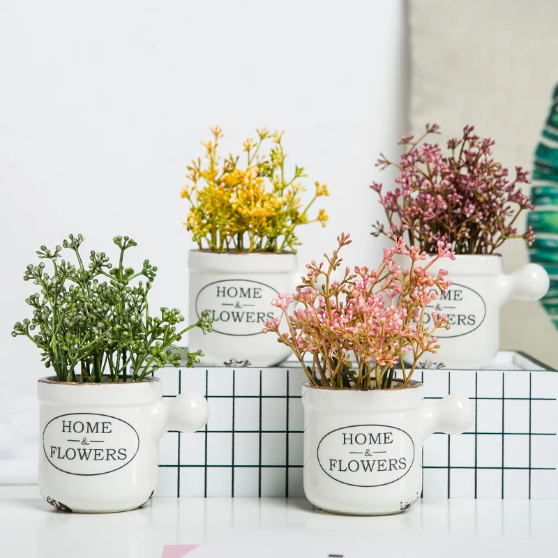 INS Artificial Flowers Decoration For Home Pastoral Style Wedding Decorations Office Living Room Showcase Ornaments | Дом и сад