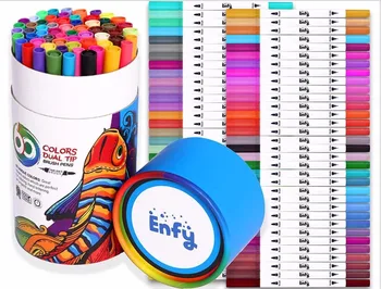 

60 pc double head Color neutral pen soft head pen color dual tips brush pen stationery gift student children drawing art set