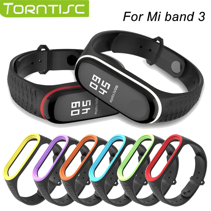

Newest Torntisc Double color Silicone Aurora Wrist Strap For XIAOMI MI Band 3 Smart Band Replacement Accessories for Miband 3