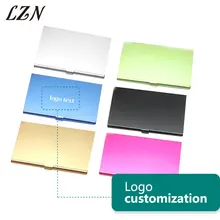 LZN унисекс твердый сплав держатель для карт, тонкий пакет бизнес ID держатель для кредитных карт модная карта бесплатно Customlize рекламный логотип/текст