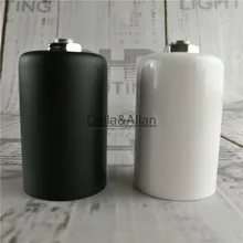 2 шт./лот) железа розетки E27 ламповая арматура черный и белый цвета электрическая лампочка эдисона железная крышка с пластиковые держатели ламп