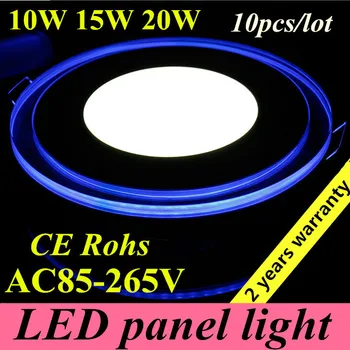 

10pcs 10W 15W 20W 85-265V Round Acrylic LED Panel downlights Light Indoor Light Light LED Recessed Panel led downlight