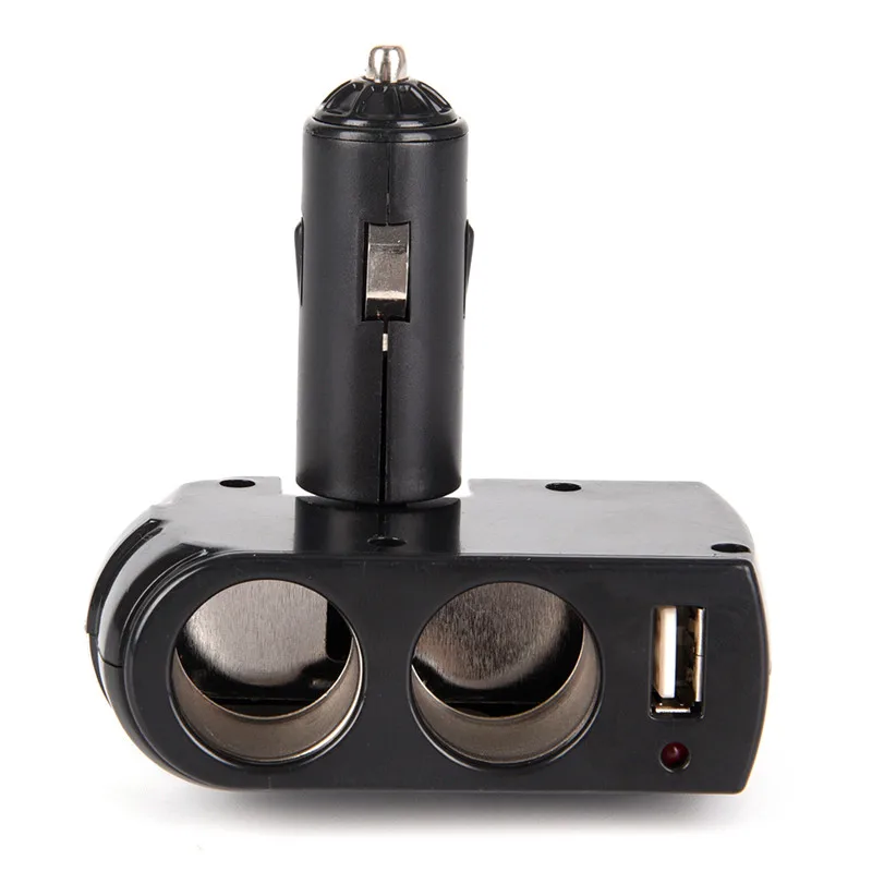 

Car-Charger 2 USB Charger Dual Sockets Car Cigarette Lighter Extender Splitter