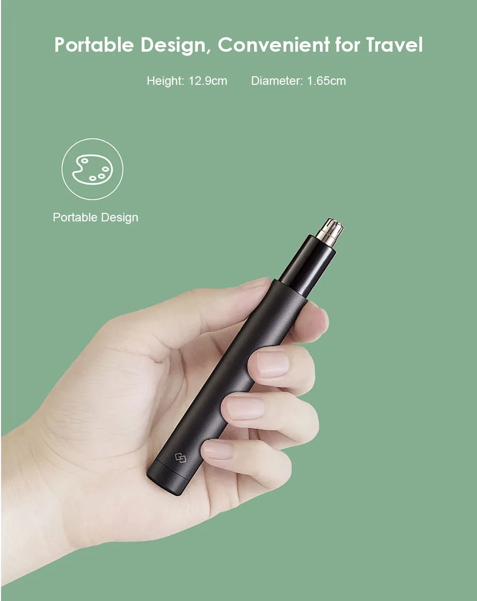 Xiaomi Мини Электрический триммер для волос в носу HN1 портативная машинка для стрижки ушей в носу острое лезвие водонепроницаемый Безопасный инструмент для очистки