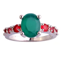 New Fashion Green Rings  Apollonian Emerald 925 Silver Ring Size 6 7 8 9 10 11 12 13 Wholesale Free Shipping For Women Jewelry
