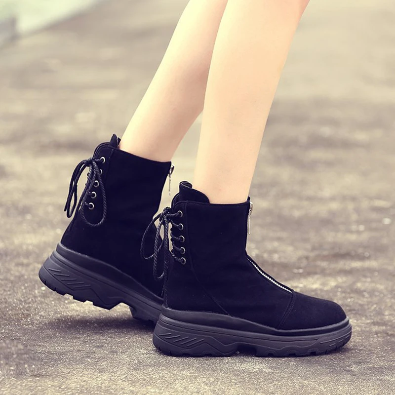 

2018 Hot Plush Snow Boots Women Ankle Boots Winter Female Flats Shoes Woman Winter Boots