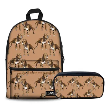 

3D Preppy Style Women Backpack PITBULL Printing Backpack Schoolbags for Teenage Girls Boys Backpack Rucksack Mochilas Pencil Bag