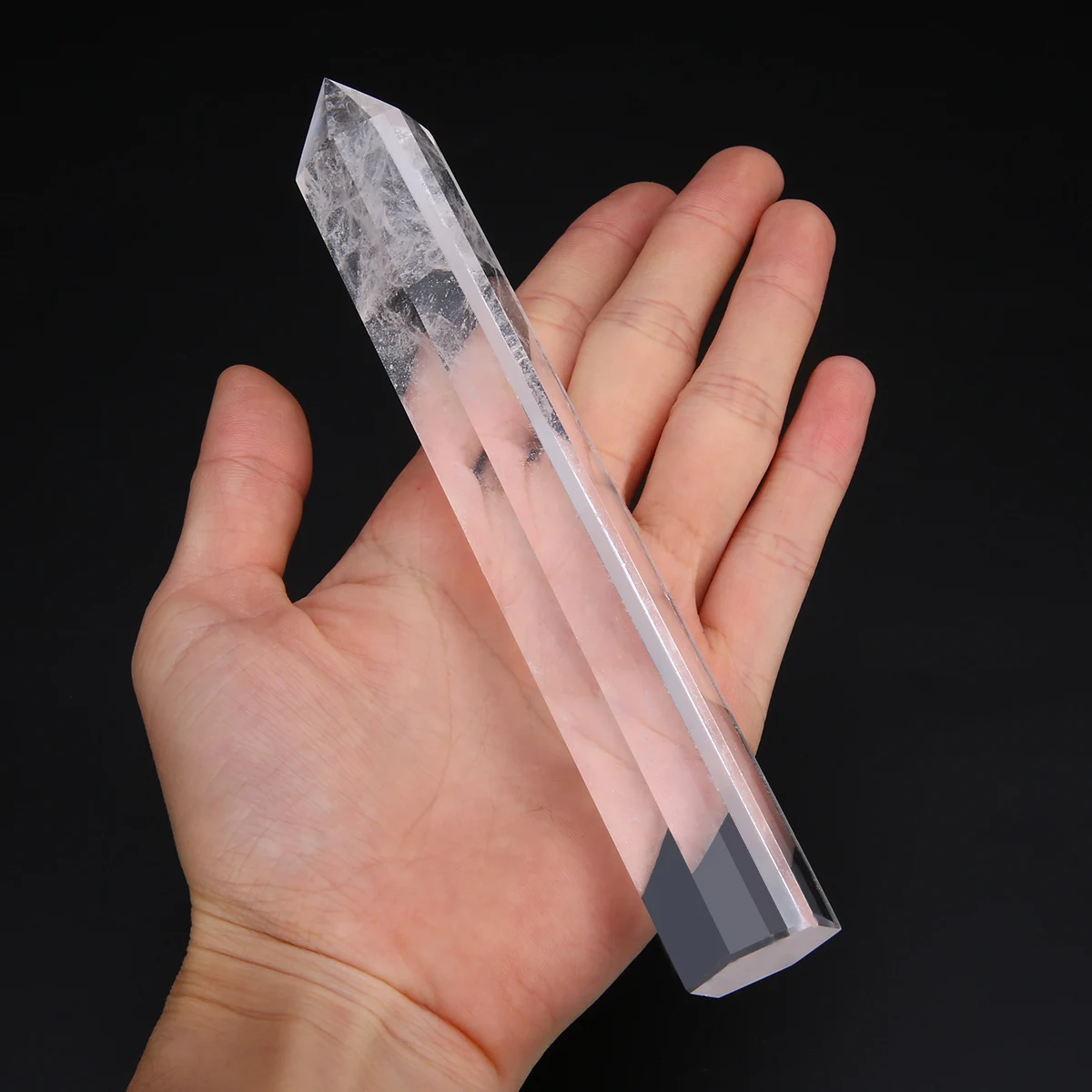 160mm New Natural Transparent Clear Quartz Crystal Point Healing Wand Gift Home Decor Crafts