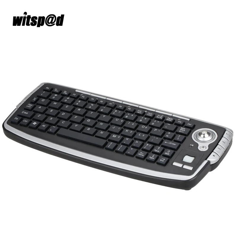 

Witsp@d Wireless Multimedia Air Keyboard with Trackball and Scroll Wheel for PC HTPC IPTV for Smart TV and for Android TV Box