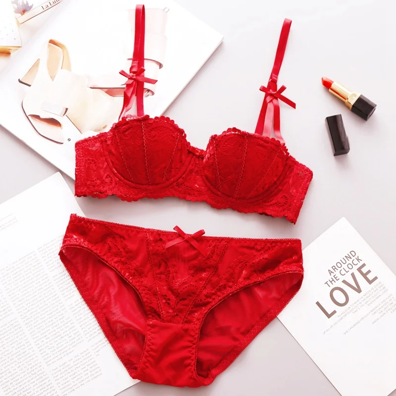 

Embroidery Lingerie Bras Set Lace Sexy Bra Sets Comfortable Brassiere Women Set