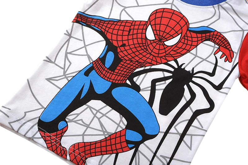 Весенне-осенние комплекты одежды с рисунком Человека-паука, удобные хлопковые пижамы для мальчиков, домашняя одежда с человеком-пауком