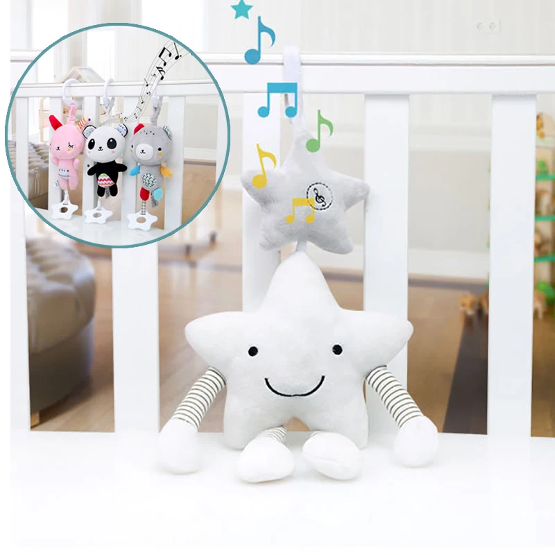 

Cartoon Newborn Baby Rattle Toys Musical Infant Stroller Bed Toys 0-12 Months Plush Rabbit Baby Teether Crib Mobile Speelgoed