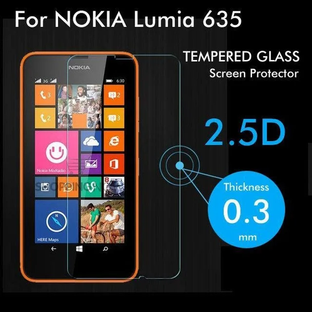 2.5D Закаленное стекло для Nokia Lumia 635 Высококачественная защитная пленка