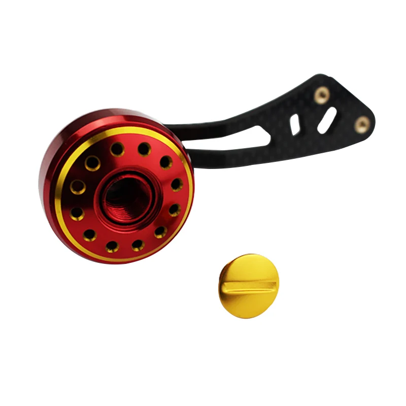 Alça de Fibra Carbono + Botão de Metal Carretel de Pesca Lidar com 7*4mm Ekfan Holefor Baitcasting & 8*5mm 12 Esporte e Lazer