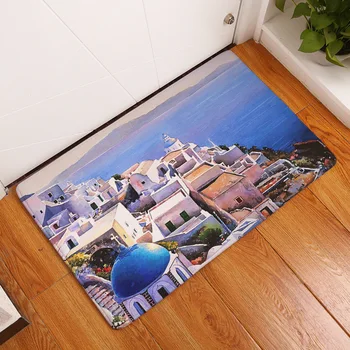 

CAMMITEVER European Town Seaside Building Boats Scenery Rug Living room/bedroom Rug Antiskid Soft Carpet Modern Carpets Mat 2019