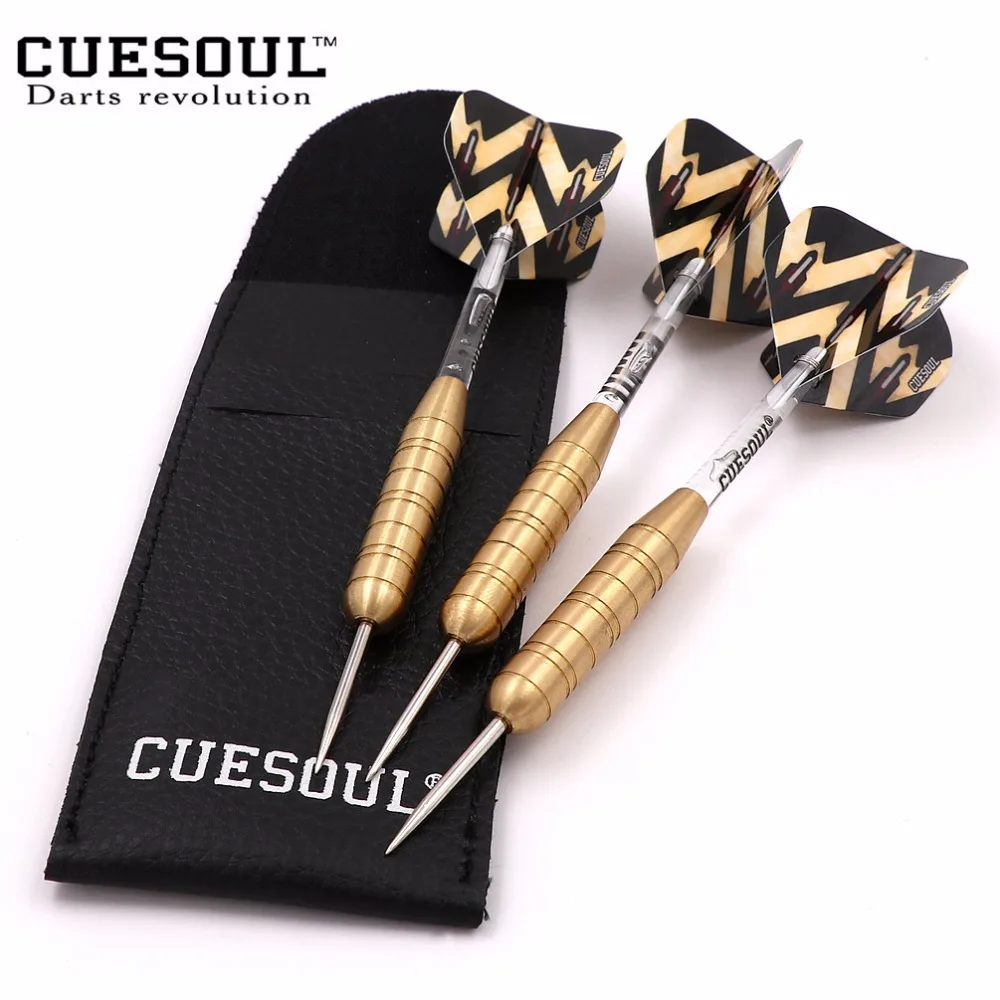 CUESOUL 3 шт./компл. Профессиональный Сталь советы для игры в Дартс 28g/19 г Набор для игры в Дартс с Сумка для Дартс