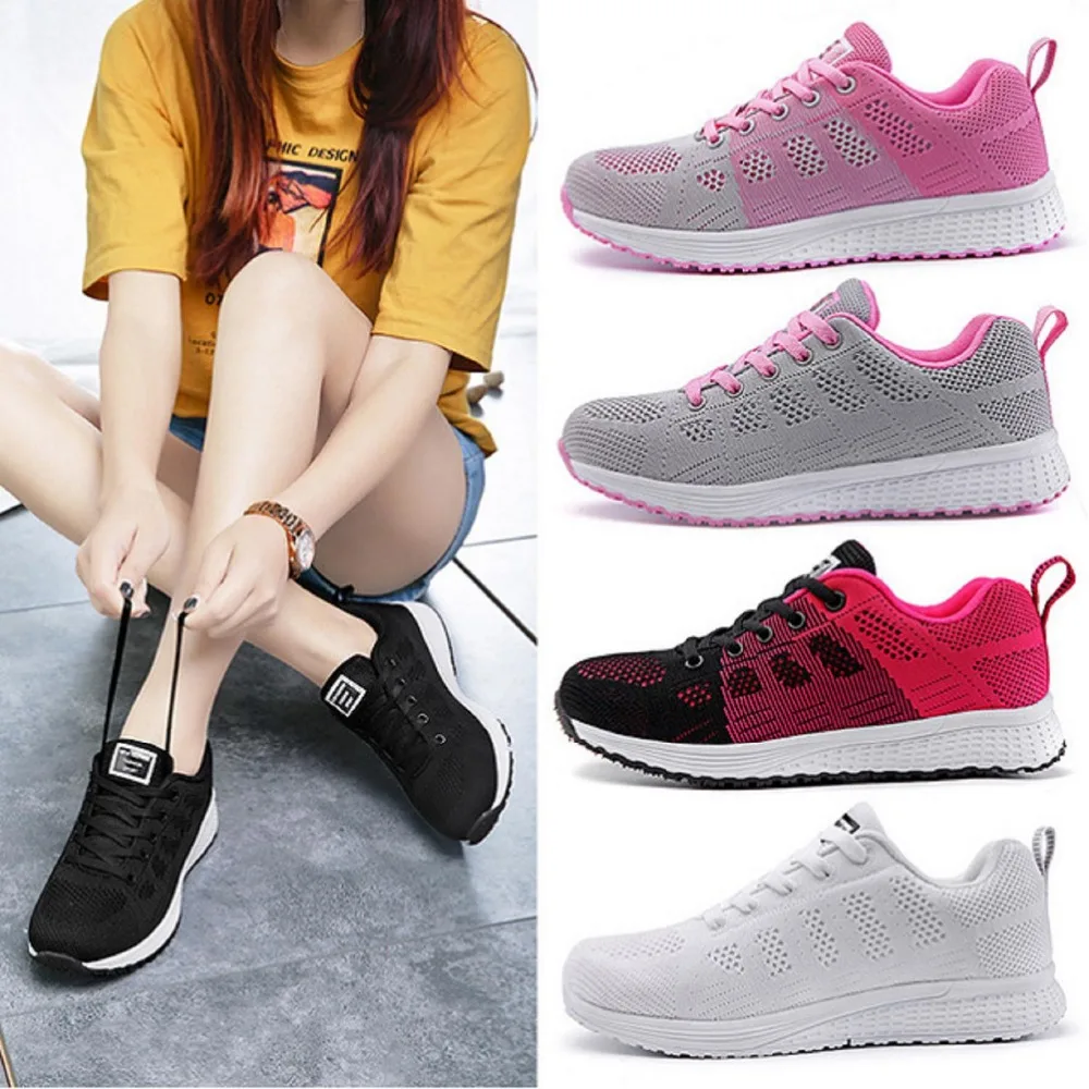 

Women's Casual Shoes Summer 2019 Mesh Shoes Colorul Women's Fashionable Breathable Soft Women's Sneakers, Volcanic Shoes