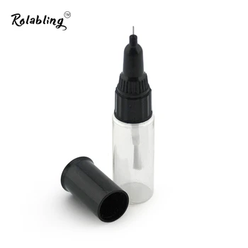 

10PCS/LOT 7ml Clear plastic Nail polish Empty bottle Pen for nail art great quality use for nail polish of nail art clear bottle