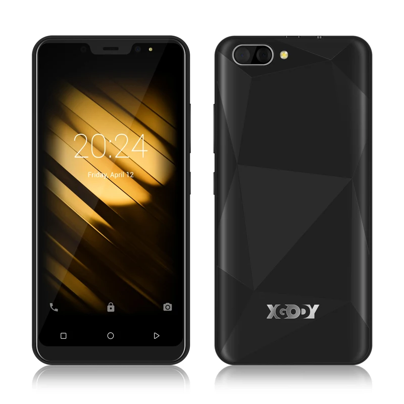 XGODY X27 Face ID Smartphone Android 9.0 1GB 16GB MTK6580 Quad Core 5 Inch 3G Dual Sim 5MP Camera GPS Mobile Phone 3D Back Cover