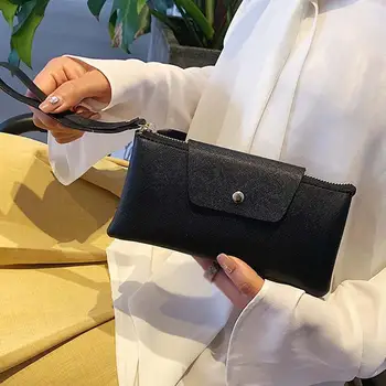 

Women's Clutch Wallet Large Capacity Wallets Fashion Phone Pocket ID Card Holder Wallet Zipper Leather Wallets Female Purse #20