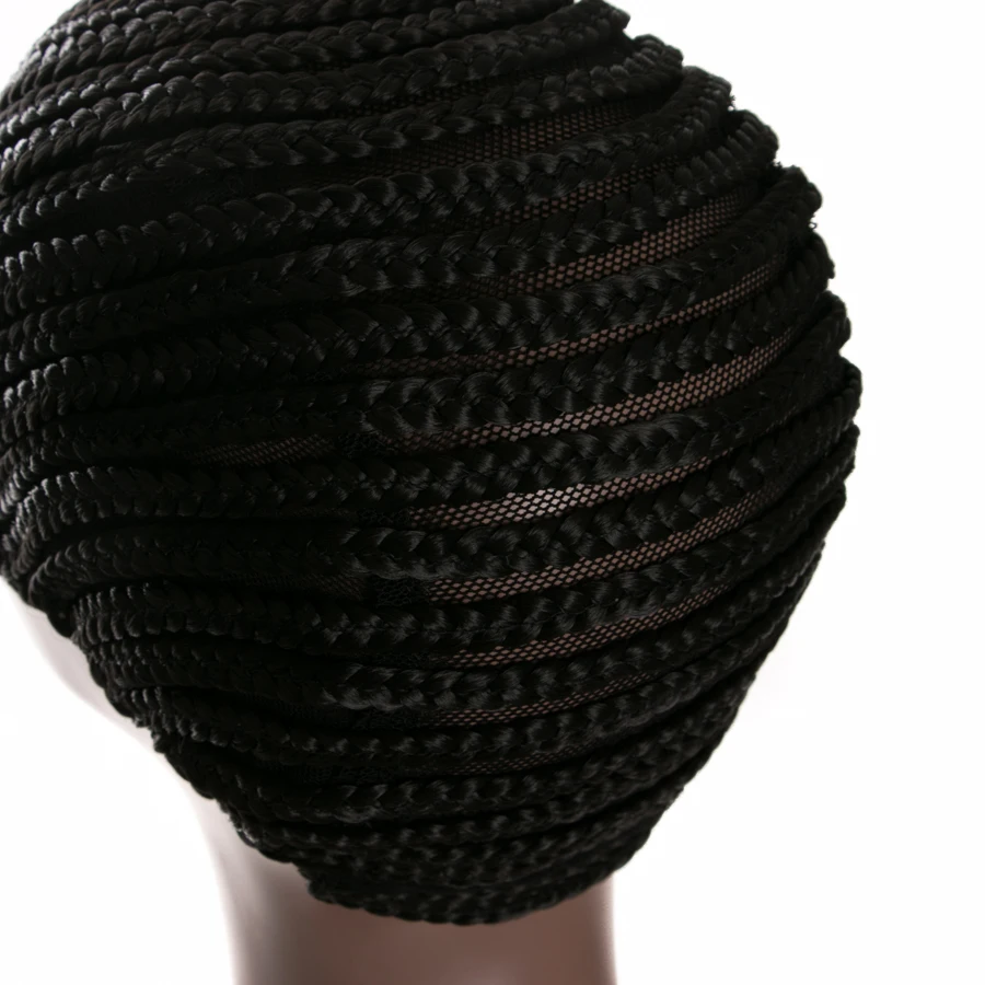 Cornrow Wig Caps For Making Wigs With Adjustable Strap Braided Products 1 piece synthetic Women Hairnets Easycap