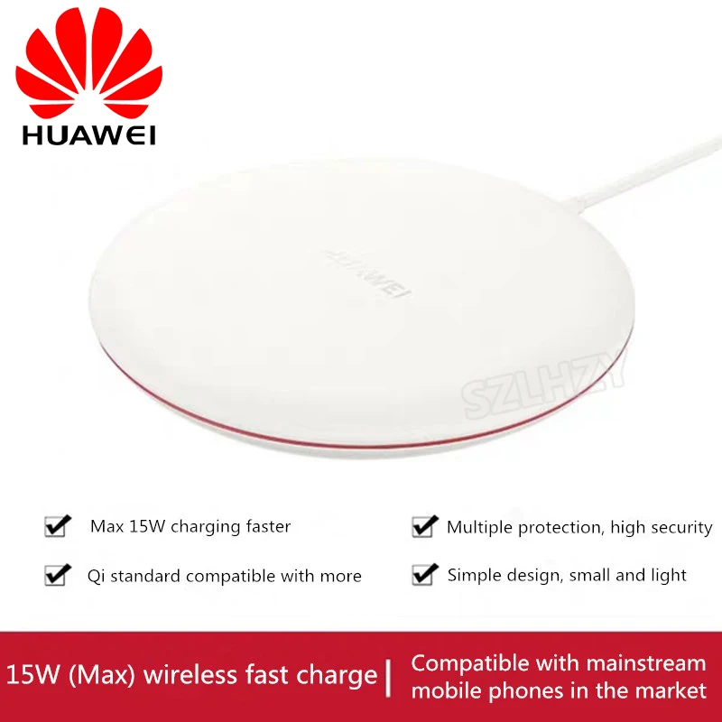 

HUAWEI Original CP60 QI Max 15W Quick Wireless Charger Apply For iphone Xs Max/XR/X/Huawei Mate20 Pro/RS Galaxy S9 fast charger