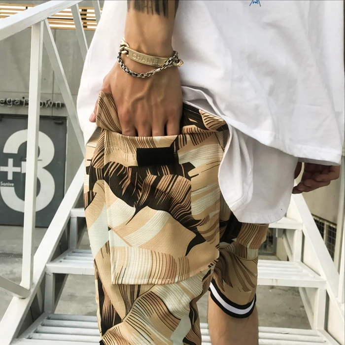 2018 ss printing Shorts Men Hip Hop FOG Kanye harajuku Casual Justin Bieber Zipper Skate Mesh Retro Shorts women trouser