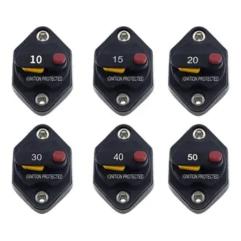 

VODOOL Car Truck Marine RV Manual Reset Circuit Breaker IP67 Waterproof DC 32V Fuse 10A/15A/20A/30A/40A/50A Car Auto Fuses