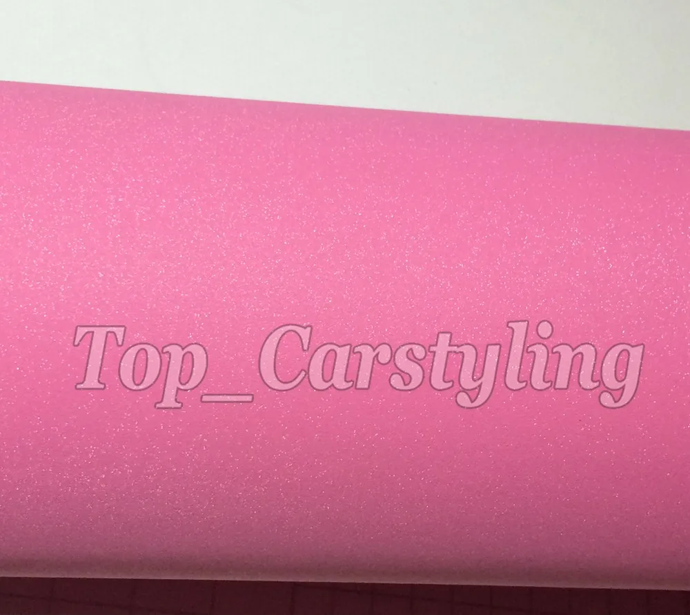 Glitter vinyl pink frosty car wrap 3m (4)