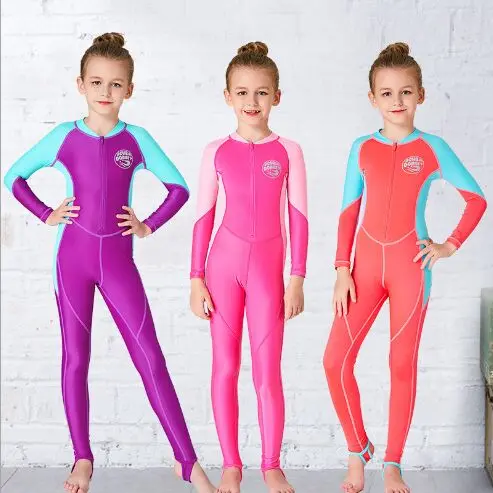 

HISEA New Kids Diving Suit Sunscreen Swimming Suit Coloured Cute Long Sleeve Fast-drying Medium-sized and Big Children Jellyfish