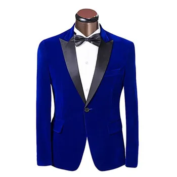 

Fashionable dress suit jacket Black velvet groom jacket lapel crime custom wedding coat of cultivate one's morality jacket size