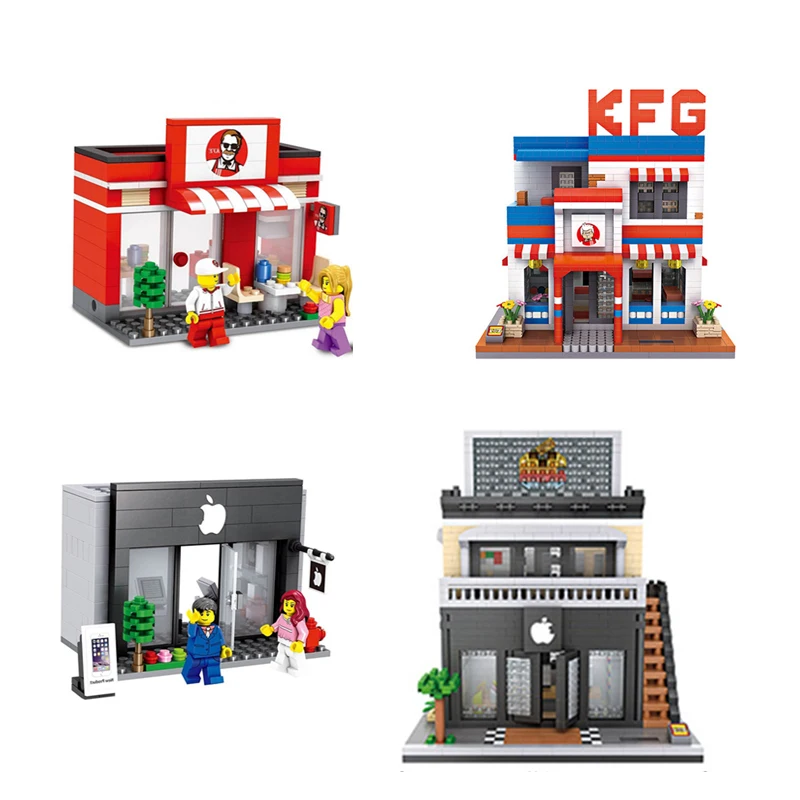 

Compatible Children's Toys Mini DIY City Series Model Two Models Series Brick Children's Manual Brain Educational Toys