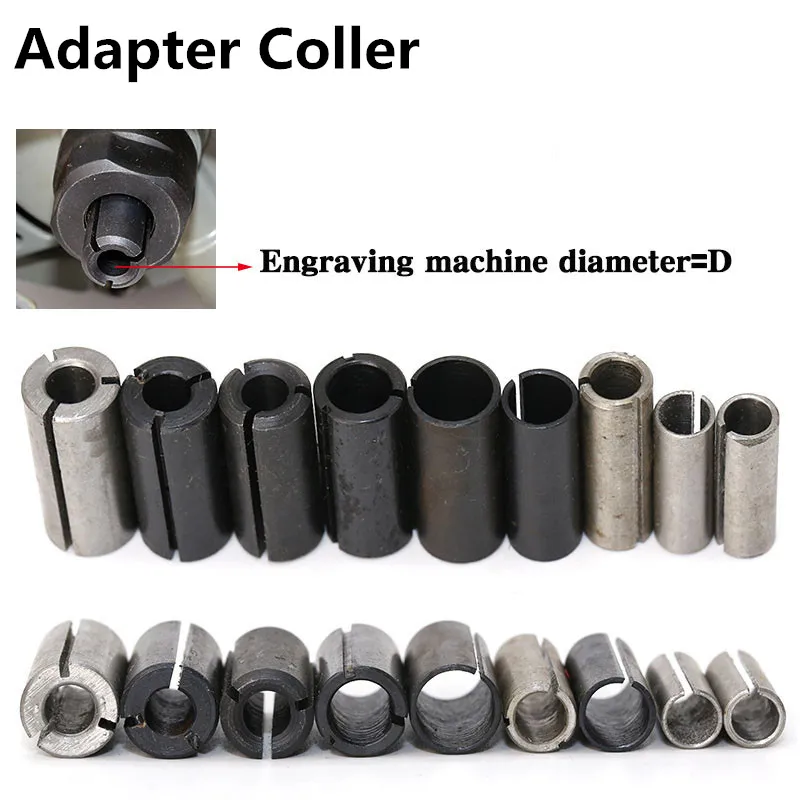 

1pc High Precision Adapter Collet CNC Shank Router Tools Adapters Holder Change 12.7mm To Size 6mm/6.35mm/ 8-6.35/ 8-6/ 12-8mm